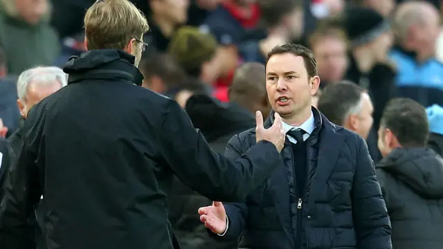 Derek Adams and Jurgen Klopp