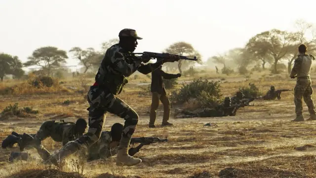 US army conducting training in Diffa, Niger, in March 2017