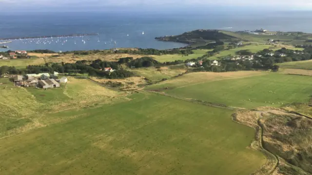 Alderney, viewed by air