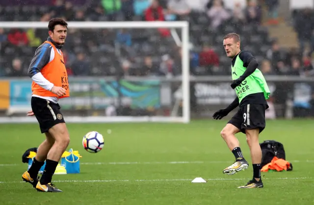 Harry Maguire and Jamie Vardy