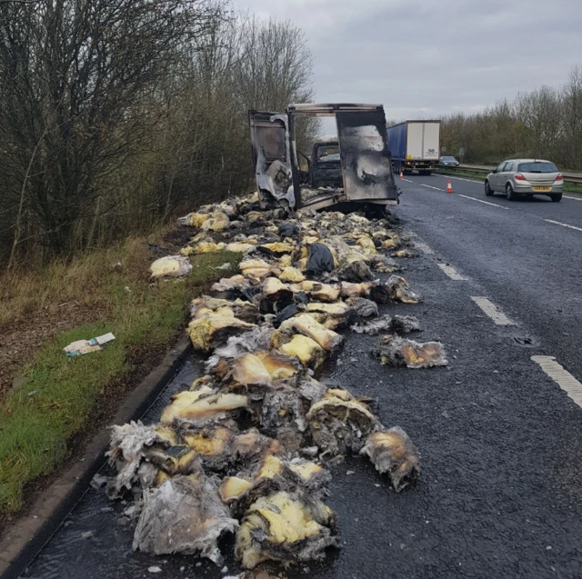 A38 lorry fire