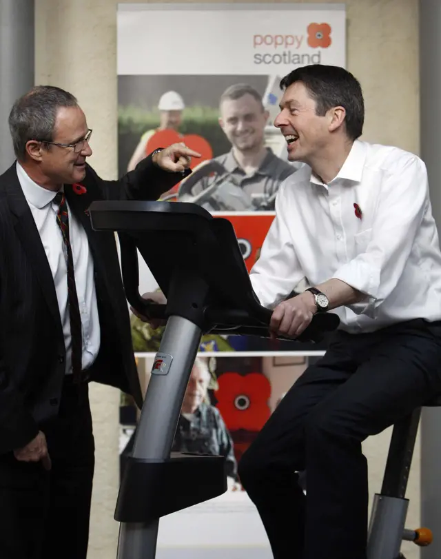 Poppyscotland chief executive Mark Bibbey urges Presiding Officer Ken Macintosh MSP to go the Extra Mile