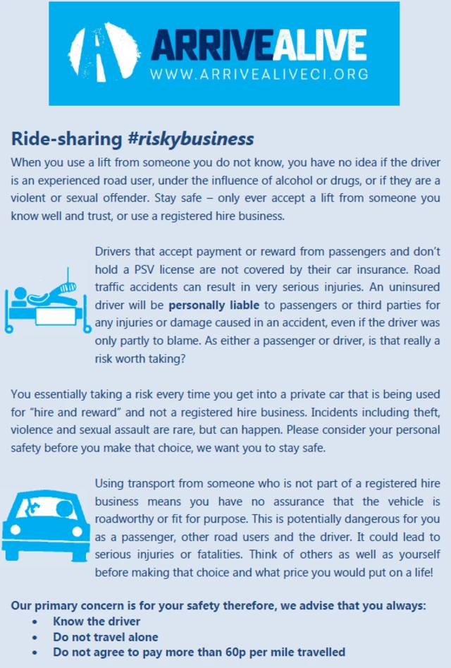 States of Jersey Police leaflet