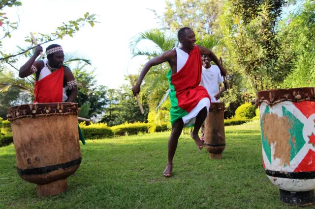 Burundian drummers in Kigali on April 24, 2017