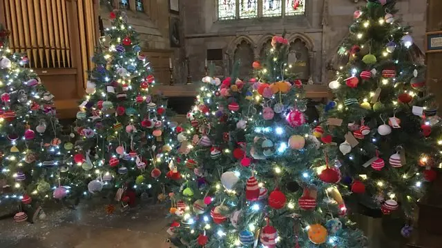 baubles on trees