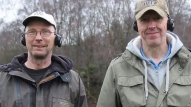 The metal detectorists found the gold torcs buried close to each other just under the surface