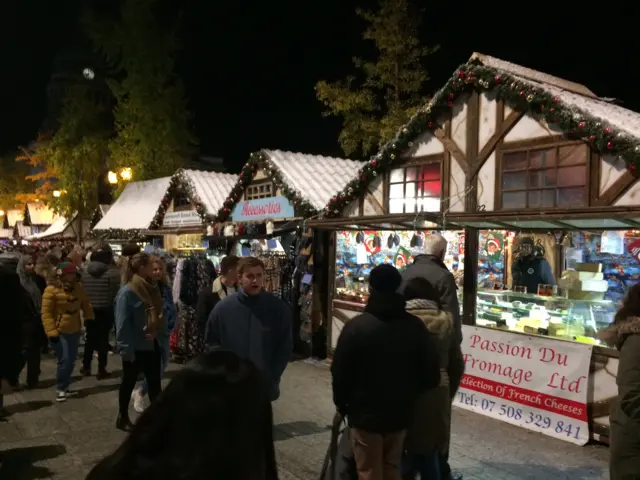 Market stalls at Winter Wonderland