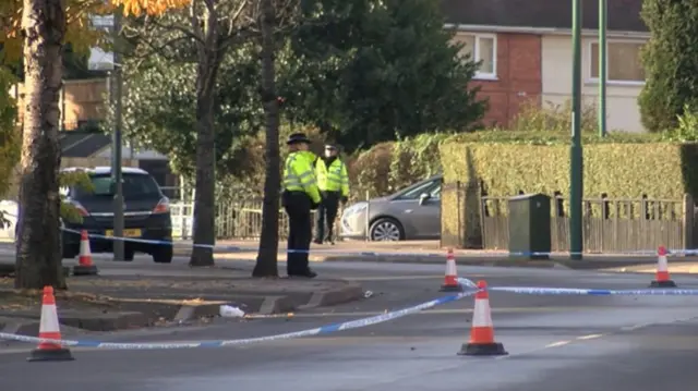 Broxtowe Lane between Eltham Drive and Ainsdale Crescent was closed on Saturday