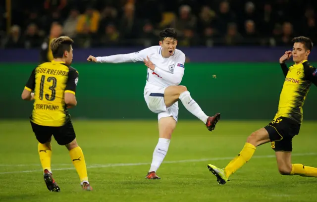 Son Heung-min scores