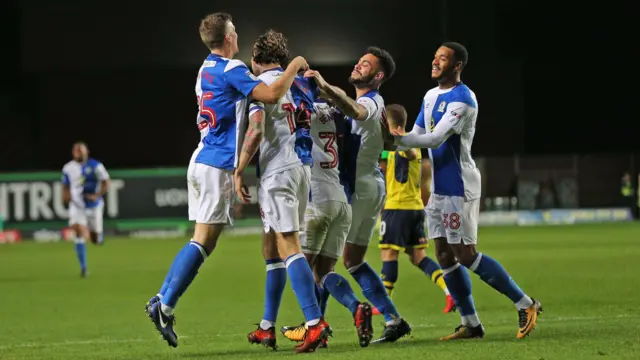 Blackburn Rovers celebrate