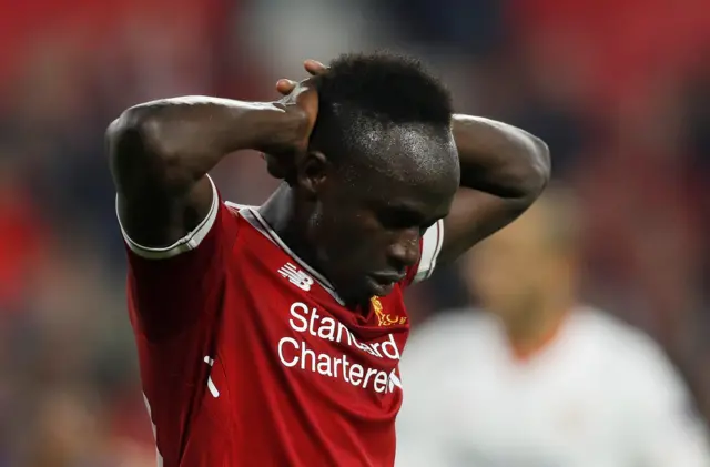 Sadio Mane looks dejected