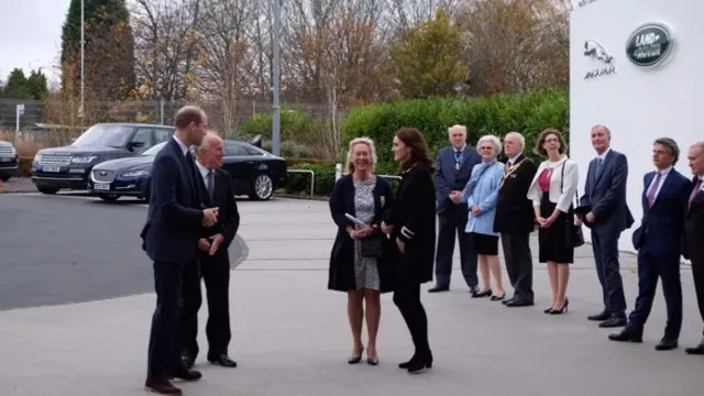 The Duke and Duchess of Cambridge at JLR