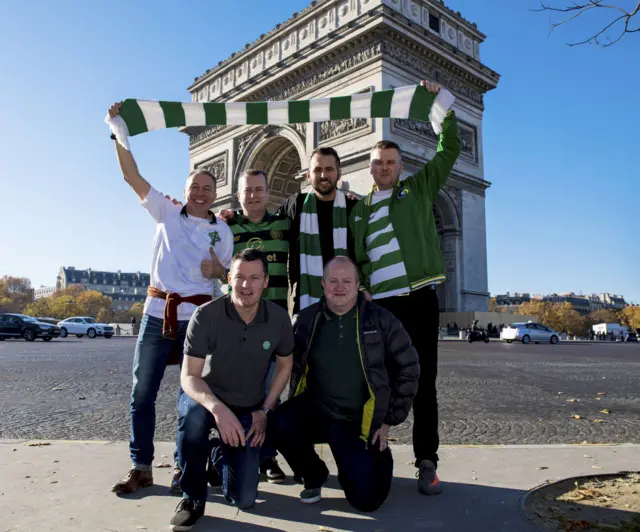 The Arc de Triomphe provides the backdrop for this snap