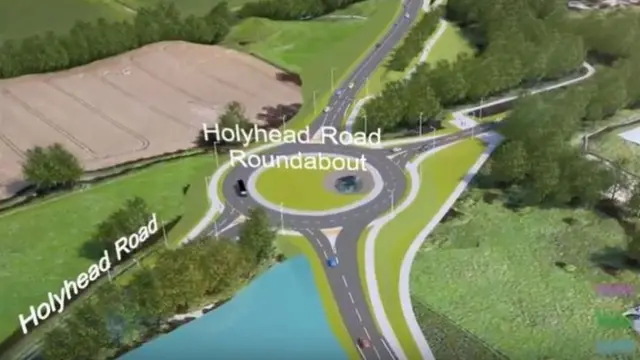 Artist's impression of part of proposed bypass route