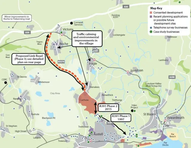 Map of new road