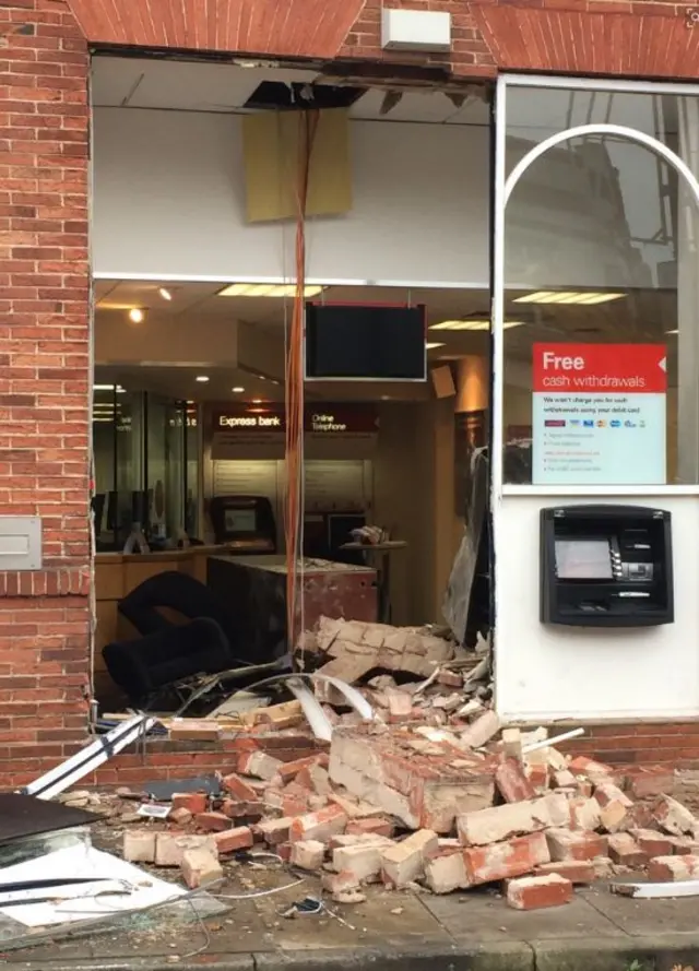 cash machine ripped from HSBC in Pocklington