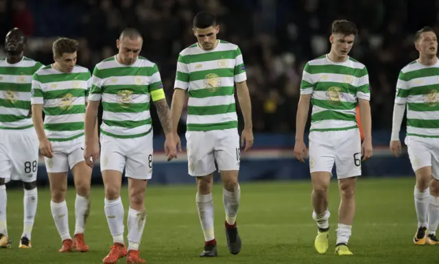 Celtic were on the wrong end of a heavy defeat in Paris