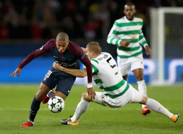 Kylian Mbappe is fouled by Jozo Simunovic