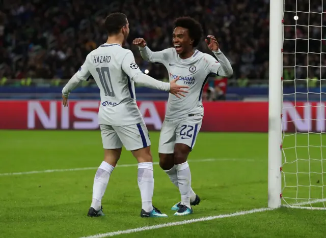 Willian celebrates