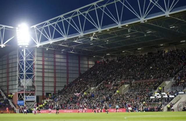 The new main stand at Tynecastle Stadium