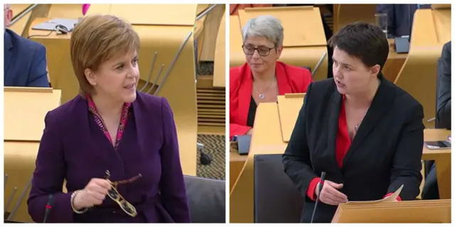 Nicola Sturgeon and Ruth Davidson