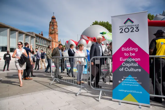 The scene at the launch of Nottingham 2023