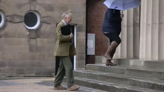 Charles Ross-Robertson entering court