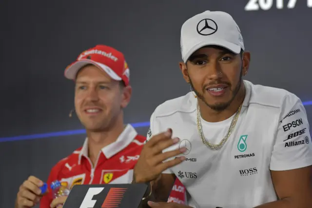 Sebastian Vettel and Lewis Hamilton