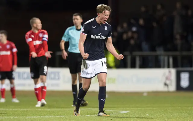 Mark O'Hara celebrates