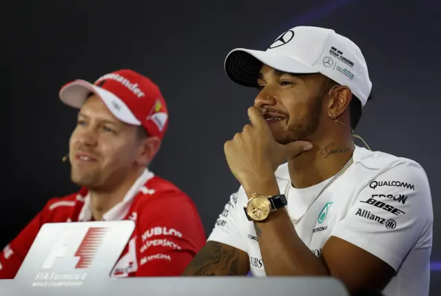 Sebastian Vettel and Lewis Hamilton