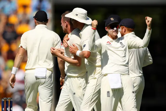 Joe Root celebrates