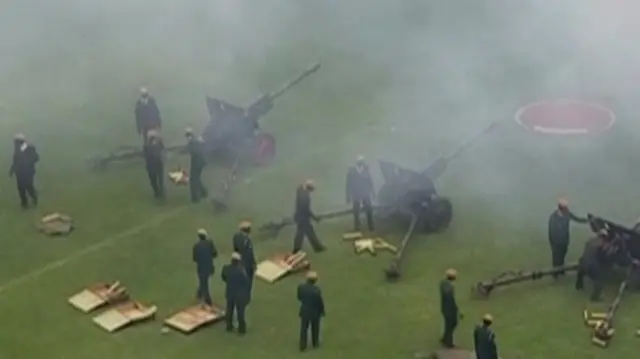 Cannons in stadium, Harare, Zimbabwe