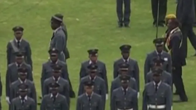 Inspecting guard of honour