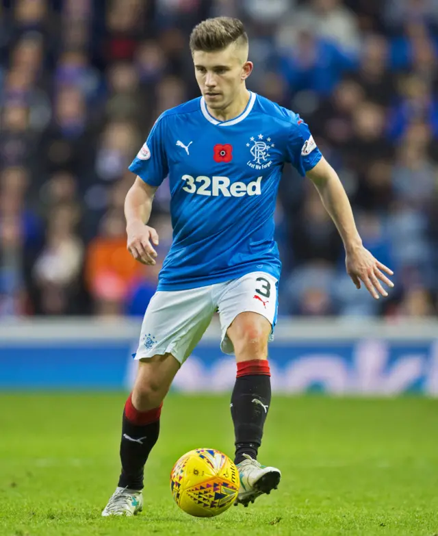 Declan John in action for Rangers