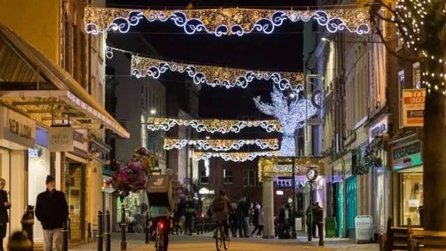 The lights in Worcester