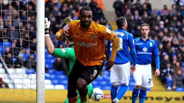 Sylvan Ebanks-Blake scoring for Wolves in 2013