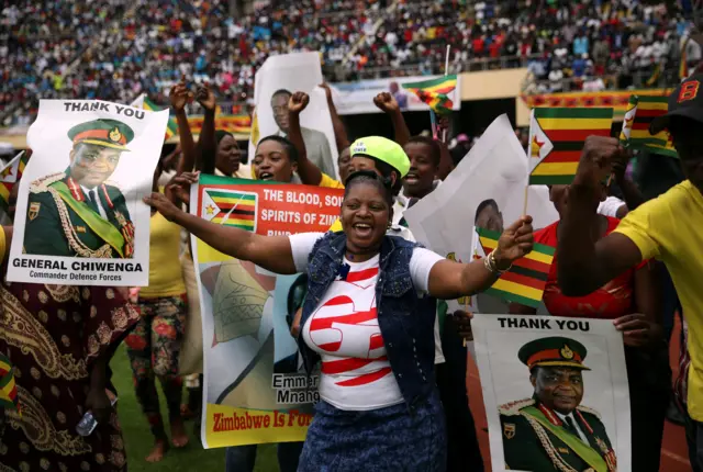 Crowds at the stadium