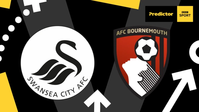 Swansea City crest; AFC Bouremouth crest