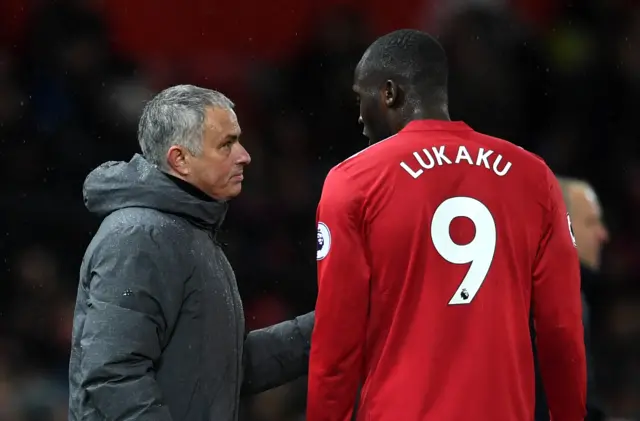 Jose Mourinho and Romelu Lukaku