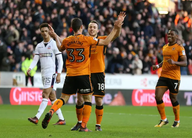 Wolves celebrate