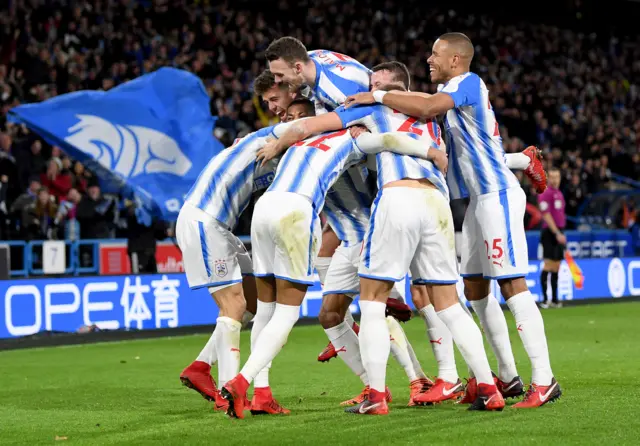 Huddersfield celebrate