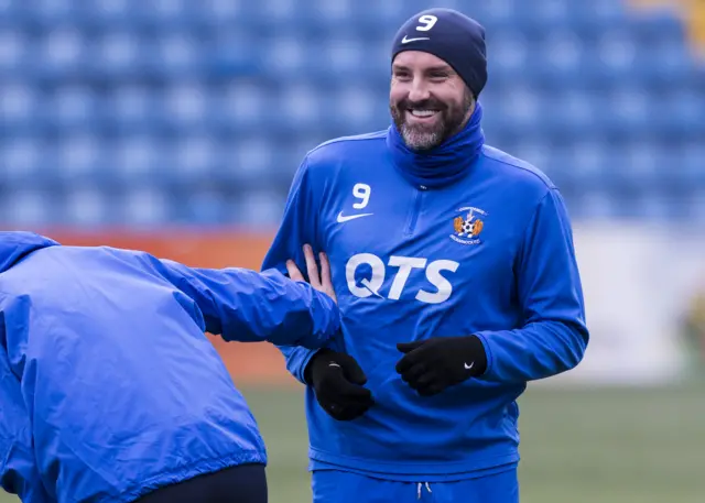 Kilmarnock striker Kris Boyd in training