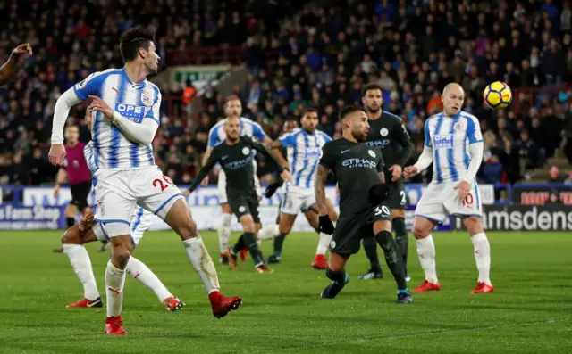 Nicolas Otamendi scores an own-goal