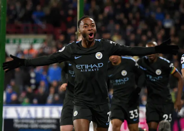 Raheem Sterling celebrates