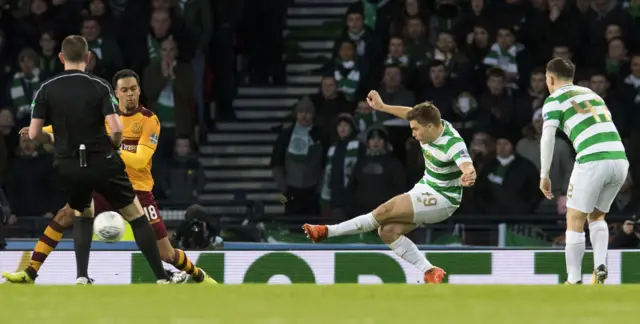 James Forrest finishes in style for the opening goal at Hampden