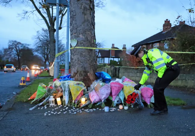 Flowers at scene