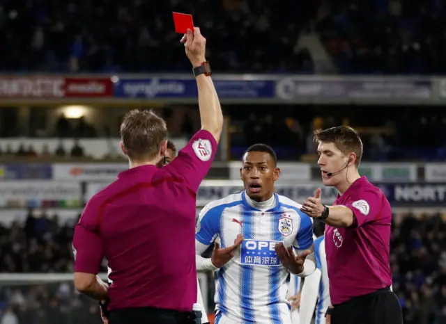 Rajiv van La Parra red card