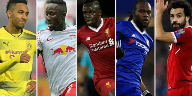 Aubameyang, Keita, Mane, Moses, Salah