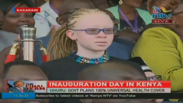 Schoolgirl at inauguration