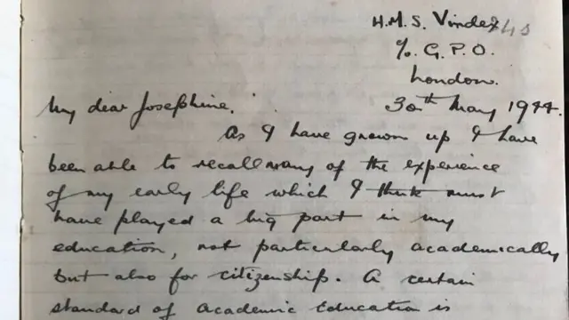 An extract of one of the letters